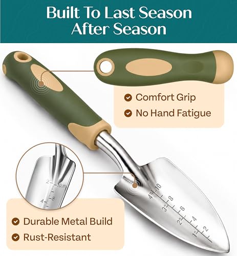 Heavy Duty Gardening Tools - Gardening Gifts for Women, Men, Mom, Dad - Durable, Ergonomic Garden Tools Set (Floral) - view 6