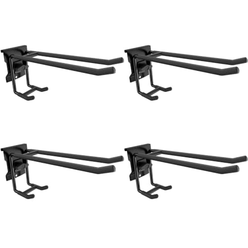 Garage Storage Hooks Compatible with Rubbermaid Fasttrack Rail System, Heavy Duty Double Prong Steel Utility Hooks for Garage Organization, Hose, Tools and Garden Equipment.(Hooks only) - view 4