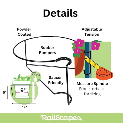 Railscapes Floating Railing Plant Clip for 1/2" - 3/4” Narrow Spindles - view 5