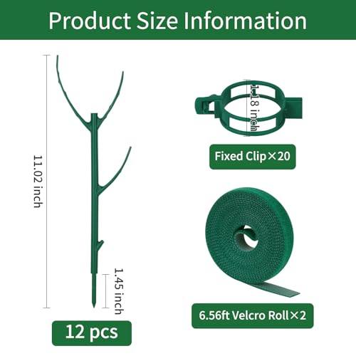 12 Pack Monstera Plant Support, Stackable Plant Supports for Indoor Plants, Pothos Plant Climber Pole, Adjustable Stakes for Indoor Plants Training & Vertical Growth Support Stakes - view 2