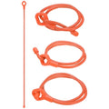 4-Pack Adjustable Plant Ties, 18inch/45.72cm Silicone Flexible Multi-Function Sturdy Garden Twist Tie for Plant Support/Tree/Shrub/Vine, Reusable Support Twine [Orange]