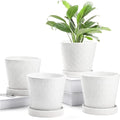 5in Ceramic Flower Pots Set of 4 Plant Pot with Drainage Hole