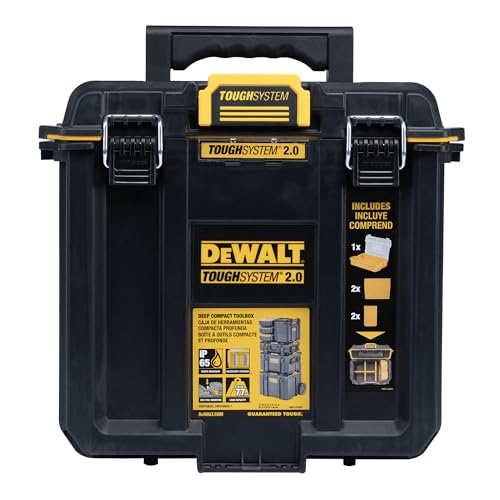 TOUGHSYSTEM 2.0 Compact and Durable Deep Toolbox with Removable Dividers (DWST08035)