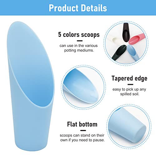 Bonsai Soil Scoops, 5 PCS Plastic Garden Soil Scoops - view 4