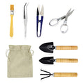 Bonsai Tool Set 8 PCS-Mini Gardening Tools Kit for Indoor Outdoor Plant