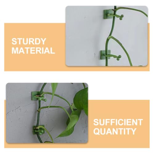 90pcs Plant Trellis Clips Plastic Vine Wall Mount Hooks Green - view 7