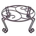 Tall Plant Stand Outdoor, Metal Planter Stands for Indoor Plants, 11.8x6 Inches Heavy Duty Pots Holder, Garden Container Rack, Large Wrought Iron Pumpkin Stand, Bronze/Brown