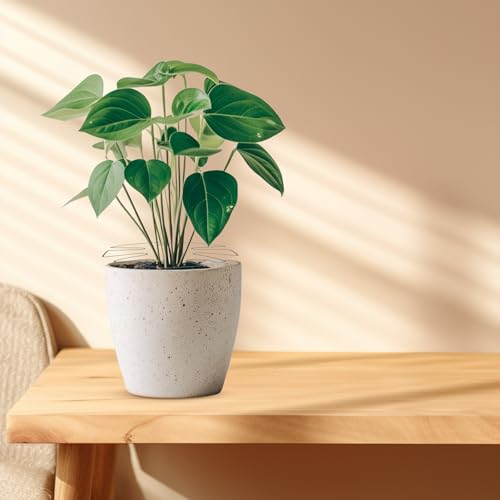 5pcs Iron Plant Stem Support Stakes, Green Leaf Shape - view 6