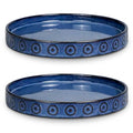 2 Pack 5.6 Inch Flower Pot Saucers, Plant Water Catcher Tray for Indoor Outdoors, Round Plants Plates to Catch Water, Boho Plants Dishes to Catch Water, Decorative Planter Tray, Blue
