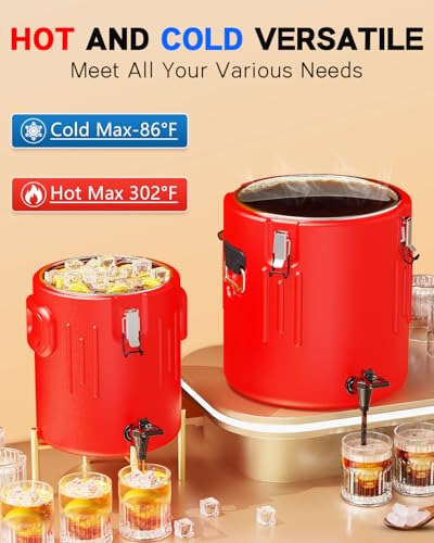 Insulated Beverage Dispenser 3.5 Gallon, Hot Drink Dispenser with Spout,13L - view 4