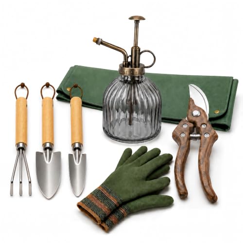 7-Piece Indoor Plant Repotting Kit with Repotting Mat & Glass Mister