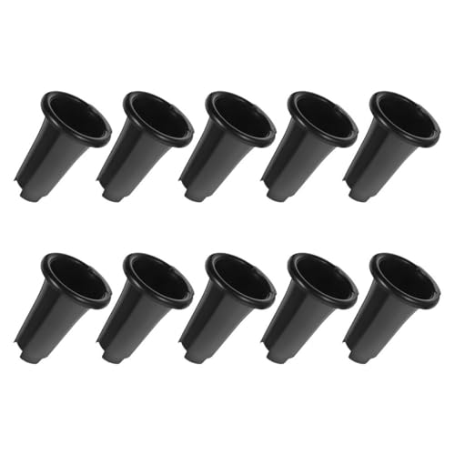 PP Nursery Pots 148mm Tall 10 Pack Black with Drainage Holes