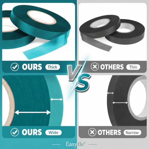 2 Pack x 150 ft Stretch Tie Tape Roll, 1/2" Garden Tie Tape, Thick Sturdy Plant Ribbon Garden Green Vinyl Stake Gardening Tools for Indoor Outdoor Patio Plant Use - view 4