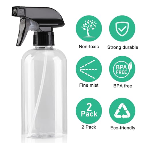 Spray Bottle for Plant - 12.85oz/380ml Fine Mister Plastic Empty Spray Bottles, Clear Water Spray Bottle for Plants, Hair, Cleaning - BPA Free - Leak Proof - view 6