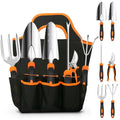 Gardening Tool Set, Stainless Steel Heavy Duty Gardening Tool Set, with Non-Slip Rubber Grip, Storage Tote Bag, Outdoor Hand Tools, Ideal Gardening Gifts for Women
