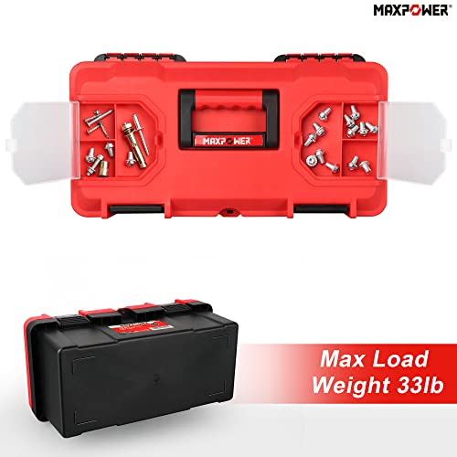 Tool Box 16 inch, Plastic Small Tool Box with Latch Removable Tray - view 4
