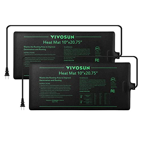 2 Pack Durable Waterproof Seedling Heat Mat 10" x 20.75"