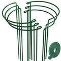 6 Pack Plant Support Stakes Peony Cage 10" W x 24" H Heavy Duty Ring Metal Garden Support Structures Plant Cage with Ties for Indoor Flower Outdoor Tomato Hydrangea Monstera
