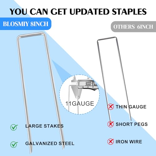 Landscape Staples 50 Pack 8 Inch Heavy-Duty Galvanized Garden Stake - view 3