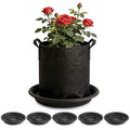 12 Inch Plant Saucers for Pots 5P, Pot Elevator for Grow Bags Drip Trays