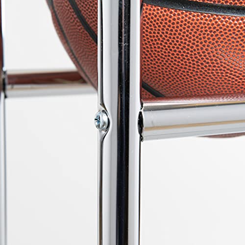 12 Ball Rack with Casters for Basketball, Volleyball, and More, Upright - view 3