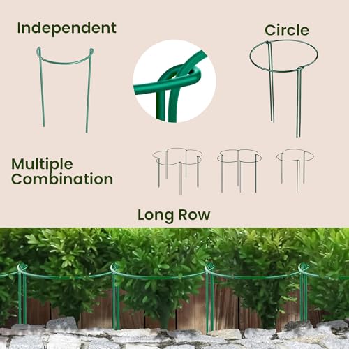 6 Pack Plant Support Stakes – Peony Cages and Supports –10" W x 16" - 24" H - view 4