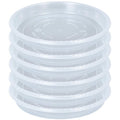 Plant Saucer 6 Pack of 4 6 8 10 12 14 16 inch, Clear Plastic Flower Plant Pot Saucer, Heavy Duty Plant Drip Trays Saucers for Indoor, Plant Water Tray for Planters (4", Clear)