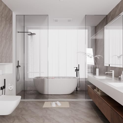 39” Transparent Shower Threshold Water Dam Stopper for Dry Wet Separation - view 6