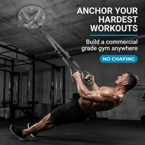 Training Anchor Mount Hook for Suspention-Trainer Straps, Ceiling Mount Bracket for Yoga Swing Trapeze Hammock, TRX Suspension Straps, Boxing Punching Bags & Battle Ropes - view 2
