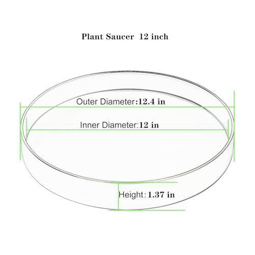 1 Pack 12 inch Plant Saucer Drip Tray, Heavy Sturdy Plastic Planter Flower Pot Drainage Tray Plate Saucers for Indoor Outdoor Garden, Plant Water Drip Trays for pots Base (12", Gray) - view 2