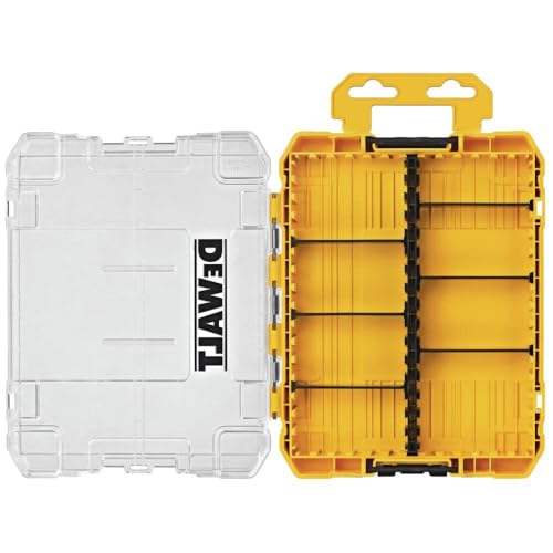 Tool Box, Medium 8-Compartments Small Parts Organizer, Portable Tough Case Screw Organizer Toolbox with Customazible Dividers (DWAN2190)