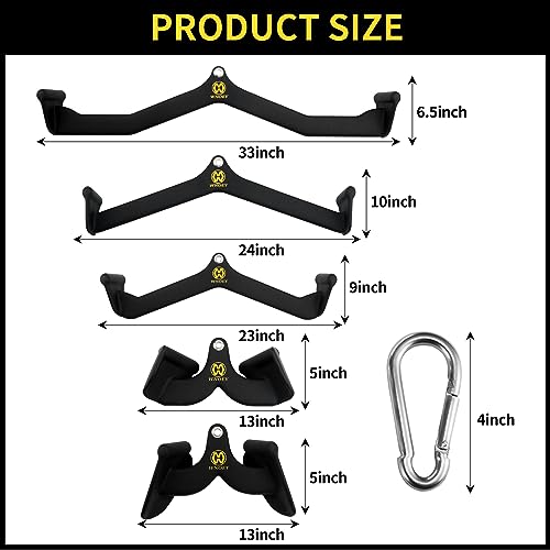 LAT Pulldown Attachment,Back Tricep Bar Strength Training,Handle Grips LAT Pull Down Bar Press Down Exercises,Cable Machine Accessories, Cable Back Attachments for Home Gym - view 2