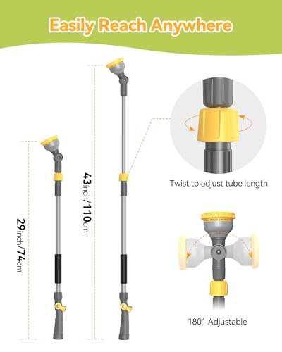 Garden Hose Watering Wand 29-43 Inch Adjustable Spray Wand - view 2