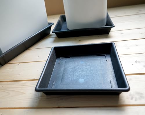 Square Plant Saucer 5 Pack 8 10 12 14 16 18 20 Inch, Plant Trays for Pots Heavy Duty Plastic Plant Saucers for Indoors Outdoors, Flower Pot No Holes Plant Drip Trays - view 5