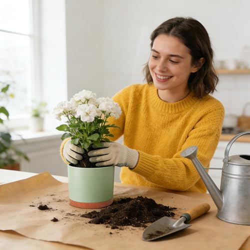 3 Pack Cylinder Planter Set 10/9/8 Inch White Indoor Plant Pots - view 7