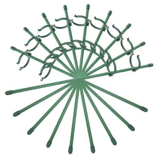 30.6x0.7x0.7cm Plastic Orchid Plant Stakes with Clips for Pots