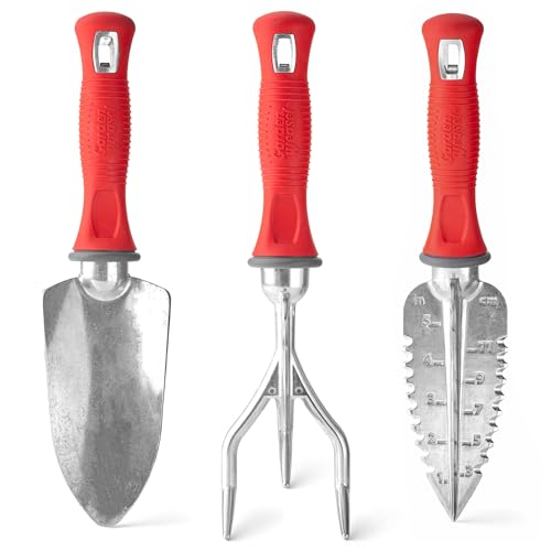 3Piece Hand Tool Set Trowel Transplanter Cultivator Gardening