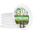 5 Pack 14 Inch Clear Plant Saucers for Pots,Heavy Duty Thick Plastic Plant Trays,Sturdy Water Catch Drip Trays for Indoor & Outdoor Plants