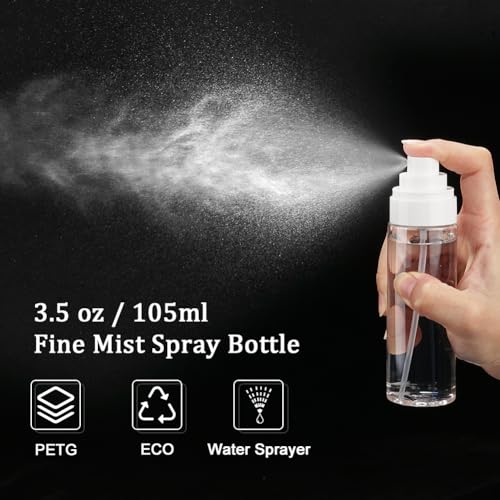 3.5oz/105ml 5 Pack Clear Fine Mist Spray Bottles - view 2