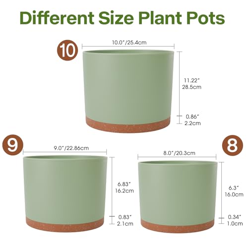 3 Pack Cylinder Planter Set 10/9/8 Inch White Indoor Plant Pots - view 3
