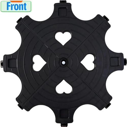20 Inch Plant Caddy with Wheels Heavy Duty Outdoor,Indoor Rolling Plant Stand with 3inch Casters Black Heart Shaped Plant Dolly Large Potted Planter Cart for Big Flowerpots Plants Pots - view 3