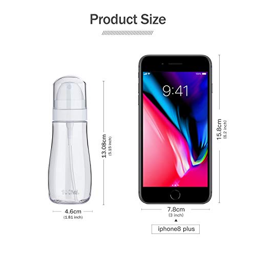 Small Spray Bottle with Fine Mist, 2 Pack 3.4oz/100ml TSA Approved Travel Size, Refillable Empty Mister Spray Bottles for Hair, Face, Plants, Cleaning, Cosmetics & Essential Oils - view 6