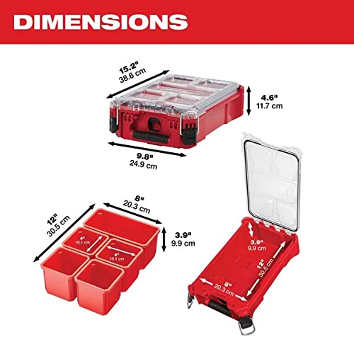 48-22-8435 Tool Box, 5 Compartments, Packout, Compact Organizer - view 2
