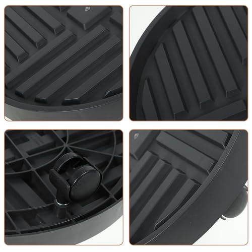 Plastic Plant Pot Saucers with Hidden Wheels, Movable Planter Holder - view 3