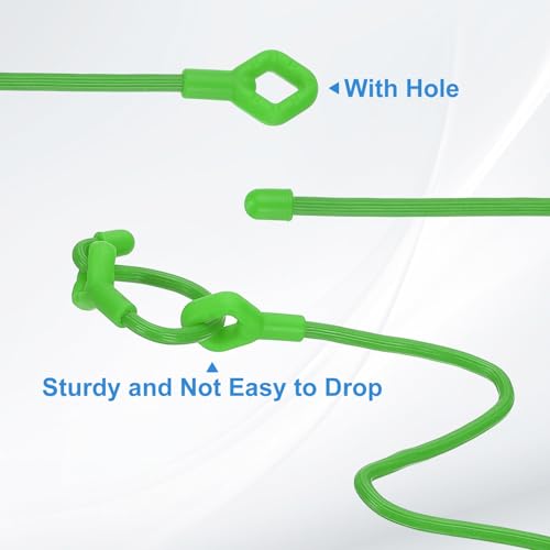 Rubber Twist Ties, 12 Inch Silicone Reusable Twist Ties Heavy Duty Bendable for Bundling Holding, 8 Pcs, Green - view 3