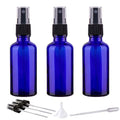 2oz Glass Spray Bottles For Essential Oils, Blue, 3 Pack