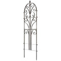 Scroll Garden Trellis 73.5"H, Freestanding Heavy Duty Iron 34 lbs