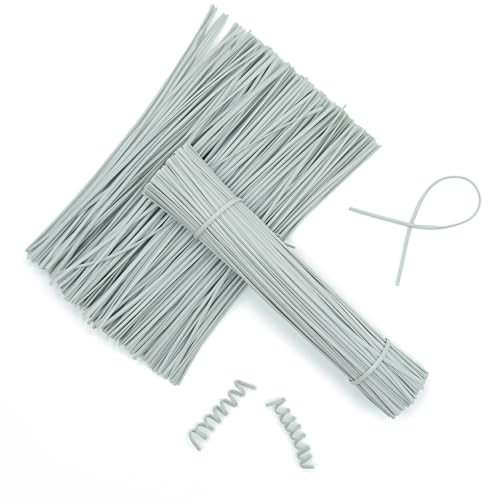 Gray Plastic Twist Ties Bulk, 6 Inch Reusable Twist Ties Garden Ties for Plants, 500 Pcs Metallic Twist Ties for Bread Bags, Vines and Wrapping Cords, Christmas Decor - view 4