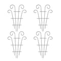 4 Pack 16'' Black Plant Wave Shape Trellis for Potted Climbing Plants Indoor, Outdoor Metal Garden Trellis for Climbing Plants House Plants Flowers Vine Ivy
