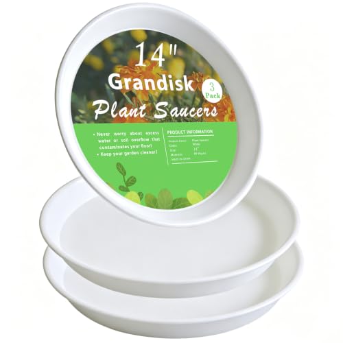 Plant Saucer 12 inch, Heavy Large Planter Durable Thicker Plastic Plant Trays for Indoors and Outdoor, Plant Saucer Drip Trays,Brown (12" - 3 Pack) - view 4
